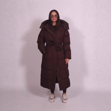 Winter -style down jacket for women, mid-length, stylish, warm and youthful coat for petite women