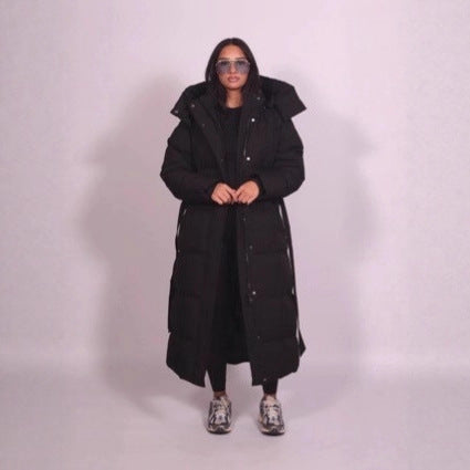 Winter -style down jacket for women, mid-length, stylish, warm and youthful coat for petite women